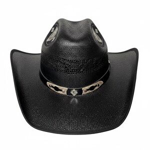 La Sierra Black Cowboy Hat Western Rodeo Hat M Mexico Embroidered Horse